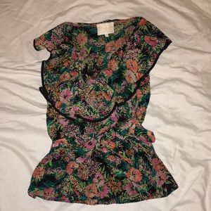 Yumi Kim Silk Wrap Top M